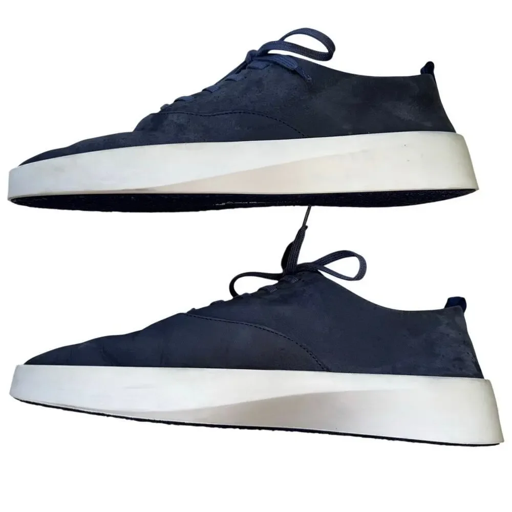 Wolf And Shepherd Cruise Lace Up Sneakers Navy Blue Nubuck Leather Size 10